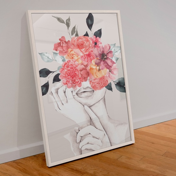 Abstract Floral Woman Wall Art Print Unframed - Picture 4 of 16